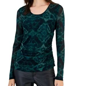 EUC INC International Concepts “Dia Dye” Semi-Sheer Mesh Rye Dye Tunic (DM)